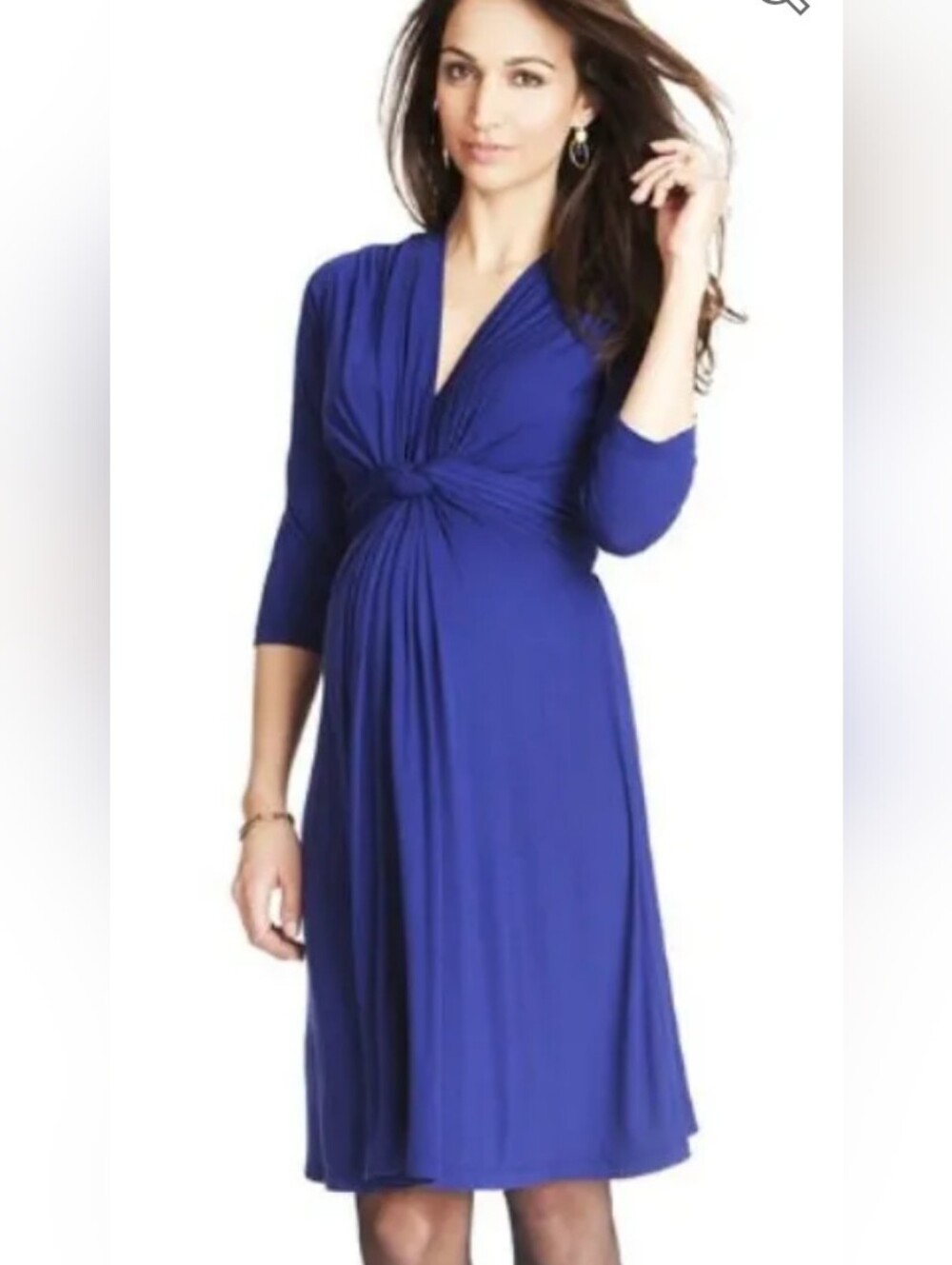 Seraphine Women's Royal Blue Knot-Front Maternity Dress